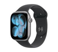 APPLE Watch Series 11 GPS 46 mm Gris Espacial Aluminio con Correa Deportiva Negro (Tamaño S/M)