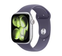 Smartwatch Apple Watch Series 11 GPS 46mm Alumínio Prateado c/ bracelete Desportiva Roxa M/L