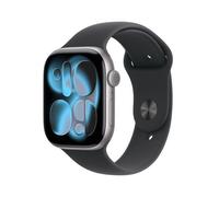 Apple Watch Series 11/ GPS/ 46mm/ Gris Espacial/ Correa Deportiva Negra (M/L)