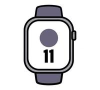 Apple Watch Series 11/ GPS/ 46mm/ Plata/ Correa Deportiva Niebla Lila (M/L)