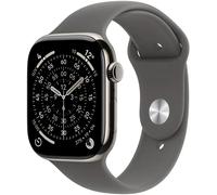Apple Watch Series 11 GPS + Cellular 42 mm Titanio natural con correa deportiva gris roca S/M