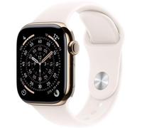 Apple Watch Series 11 GPS + Cellular 42mm Caja Titanio Oro con Correa Deportiva Blanco Estrella S/M