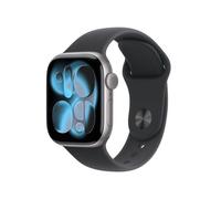 Apple Watch Series 11/ GPS/ Cellular/ 42mm/ Gris Espacial/ Correa Deportiva Negra (S/M)