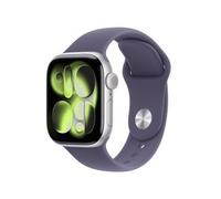 Apple Watch Series 11 GPS + Cellular 42mm Silver Aluminium Case with Purple Fog Sport Band - S/M MF8H4QL/A
