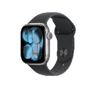 Apple Watch Series 11 GPS + Cellular 42mm Space Grey Aluminium Case with Black Sport Band - S/M