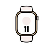 Apple watch series 11/ gps/ cellular/ 42mm/ titanio dorado/ correa deportiva rosa rubor (s/m)
