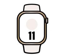 Apple Watch Series 11/ GPS/ Cellular/ 42mm/ Titanio Dorado/ Correa Deportiva Rosa Rubor (S/M)