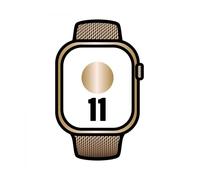 Apple watch series 11/ gps/ cellular/ 42mm/ titanio dorado/ correa dorada milanese loop