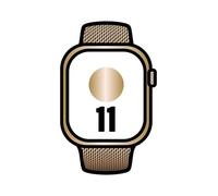 Apple watch series 11/ gps/ cellular/ 42mm/ titanio dorado/ correa dorada milanese loop