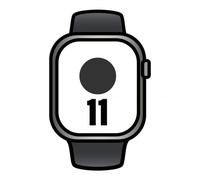 Apple Watch Series 11/ GPS/ Cellular/ 42mm/ Titanio Natural/ Correa Deportiva Negra (S/M)