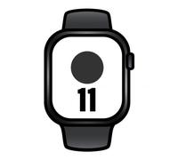 Apple Watch Series 11/ GPS/ Cellular/ 42mm/ Titanio Negro/ Pizarra Correa Deportiva Negro (M/L)