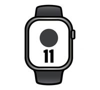 Apple Watch Series 11/ GPS/ Cellular/ 42mm/ Titanio Negro/ Pizarra Correa Deportiva Negro (S/M)
