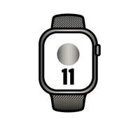 Apple watch series 11/ gps/ cellular/ 42mm/ titanio negro pizarra/ correa negra/ pizarra milanese loop
