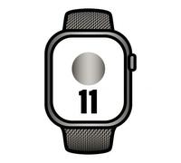 Apple Watch Series 11/ GPS/ Cellular/ 42mm/ Titanio Negro Pizarra/ Correa Negra/ Pizarra Milanese Loop