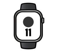 Apple Watch Series 11 GPS + Cellular 46mm Caja de Titanio Pizarra con Correa Deportiva Negra S/M