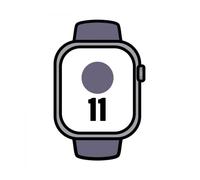 Apple watch series 11/ gps/ cellular/ 46mm/ aluminio plata/ correa deportiva niebla lila m/l