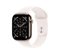 Apple Watch Series 11 GPS + Cellular 46mm Gold Titanium Case with Light Blush Sport Band - M/L