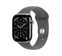 Apple Watch Series 11 GPS + Cellular 46mm Natural Titanium Case with Stone Grey Sport Band - M/L