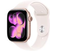 Apple Watch Series 11 [GPS + Cellular 46mm] Reloj Inteligente con Caja de Oro Rosa y Correa Deportiva Rosa Suave. Puntuación de sueño, Monitor de Actividad, Seguimiento de Salud, Pantalla Siempre