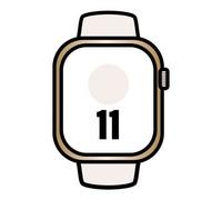 Apple Watch Series 11/ GPS/ Cellular/ 46mm/ Titanio Dorado/ Correa Deportiva Rosa Rubor M/L