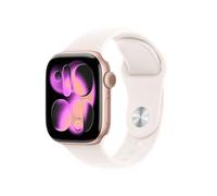 Apple Watch Series 11 GPS+Cellular con Caja de Aluminio en Oro Rosa de 42 mm y Correa Deportiva Rosa Rubor-Talla M/L.Calidad del Sueño,monitores de entreno y Salud,Pantalla Siempre Activa
