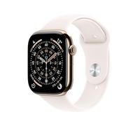 Apple Watch Series 11 GPS + Celular 46mm Titanio Dorado con Correa Deportiva Rosa Claro S/M
