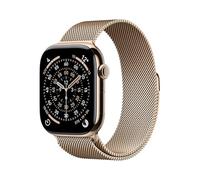 Apple Watch Series 11 GPS+Cellular con Caja de Titanio en Color Oro de 46 mm y Pulsera Milanese Loop Color Oro-Talla S/M .Calidad del Sueño,monitores de entreno y Salud,Pantalla Siempre Activa