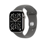 Apple Watch Series 11 GPS+Cellular con Caja de Titanio Natural de 46 mm y Correa Deportiva Gris Piedra-Talla M/L.Calidad del Sueño,monitores de entreno y Salud,Pantalla Siempre Activa