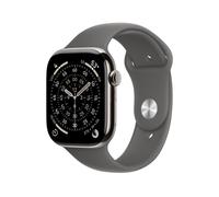 Apple Watch Series 11 GPS + Cellular 42mm Caja Titanio Natural con Correa Deportiva Gris Piedra M/L