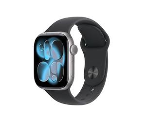Apple Watch Series 11 GPS con Caja de Aluminio en Gris Espacial de 42 mm y Correa Deportiva Negra-Talla M/L.Calidad del Sueño,monitores de entreno y Salud,Pantalla Siempre Activa, Resistencia al Agua