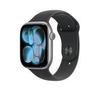 Apple Watch Series 11 GPS con Caja de Aluminio en Gris Espacial de 46 mm y Correa Deportiva Negra-Talla S/M.Calidad del Sueño,monitores de entreno y Salud,Pantalla Siempre Activa, Resistencia al Agua