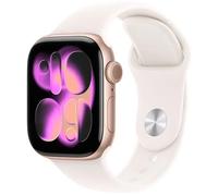 Apple Watch Series 11 GPS de 42 mm en aluminio dorado rosa con correa deportiva rosa claro - S/M