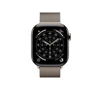 Apple Watch Series 11 GPS+Cellular con Caja de Titanio Natural de 42 mm y Pulsera Milanese Loop en Color Natural. Calidad del Sueño,monitores de entreno y Salud,Pantalla Siempre Activa