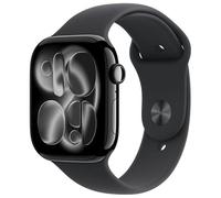 Apple Watch Series 11 - Reloj Inteligente GPS de 46 mm con Caja de Aluminio Negro Azabache con Correa Deportiva Negra S/M. Puntuación de sueño, rastreador de Fitness, monitoreo de Salud, Pantalla