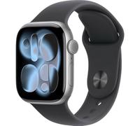 Apple Watch Series 11 space grey aluminium 42mm black sport band Size S/M
