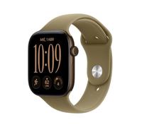 Apple Watch Series 12 GPS 46 mm, Caja de Aluminio en Bronce Oscuro | Correa deportiva verde oliva - Talla M/L. Salud + Fitness + Control del Sueño, Frecuencia Cardiaca, Seguridad