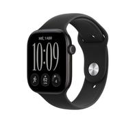 Apple Watch Series 12 GPS 46 mm, Caja de Aluminio en Negro | Correa deportiva negra - Talla S/M. Salud + Fitness + Control del Sueño, Frecuencia Cardiaca, Seguridad