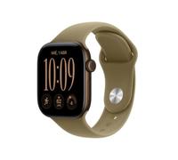 Apple Watch Series 12 GPS+Cellular 42 mm, Caja de Aluminio en Bronce Oscuro | Correa deportiva verde oliva - Talla S/M. Salud + Fitness + Control del Sueño, Frecuencia Cardiaca, Seguridad