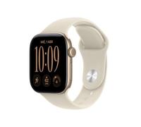 Apple Watch Series 12 GPS+Cellular 42 mm, Caja de Aluminio en Dorado Claro | Correa deportiva color arena - Talla S/M. Salud + Fitness + Control del Sueño, Frecuencia Cardiaca, Seguridad