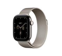 Apple Watch Series 12 GPS+Cellular 42 mm, Caja de Titanio en Color Natural | Pulsera Milanese Loop color natural. Salud + Fitness + Control del Sueño, Frecuencia Cardiaca, Seguridad