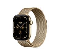 Apple Watch Series 12 GPS+Cellular 42 mm, Caja de Titanio en Oro Brillante | Pulsera Milanese Loop color oro brillante. Salud + Fitness + Control del Sueño, Frecuencia Cardiaca, Seguridad