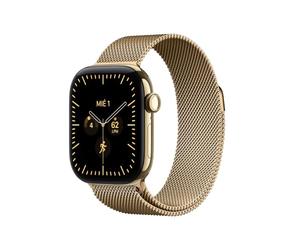 Apple Watch Series 12 GPS+Cellular 42 mm, Caja de Titanio en Oro Brillante | Pulsera Milanese Loop color oro brillante. Salud + Fitness + Control del Sueño, Frecuencia Cardiaca, Seguridad