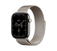 Apple Watch Series 12 GPS+Cellular 46 mm, Caja de Titanio en Color Natural | Pulsera Milanese Loop color natural - Talla M/L. Salud + Fitness + Control del Sueño, Frecuencia Cardiaca, Seguridad