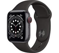 Apple Watch Series 6 (GPS + Celular, 40MM) Caja de Aluminio Gris Espacial con Correa Deportiva Negro (Reacondicionado)