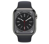 Apple Watch Series 8 (GPS + Celular, 45MM) - Caja de Acero Inoxidable Grafito con Correa Deportiva Medianoche, M/L (Reacondicionado)