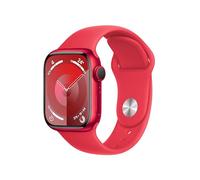 Apple Watch Series 9 [GPS, 41 mm] - Caja de aluminio roja con correa deportiva roja, M/L (Reacondicionado)