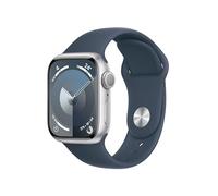 Apple Watch Series 9 (GPS, 41MM) - Caja de Aluminio Plata con Banda Azul Tormenta Deportiva, M/L (Reacondicionado)