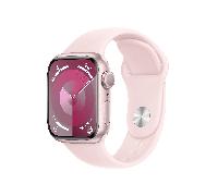 Apple Watch Series 9 GPS 41mm Pink Aluminium Case with Light Pink Sport Band - S/M