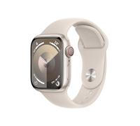 Apple Watch Series 9 [GPS + Cellular, 41mm] - con Caja de Aluminio Blanco Estrella y Correa Deportiva Blanco Estrella - Talla S/M (Reacondicionado)
