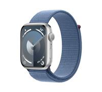 Apple Watch Series 9 [GPS] Smartwatch con Caja de Aluminio en Plata de 45 mm y Correa Loop Deportiva Azul Invierno. Monitor de entreno, App Oxígeno en Sangre, Neutro en Carbono